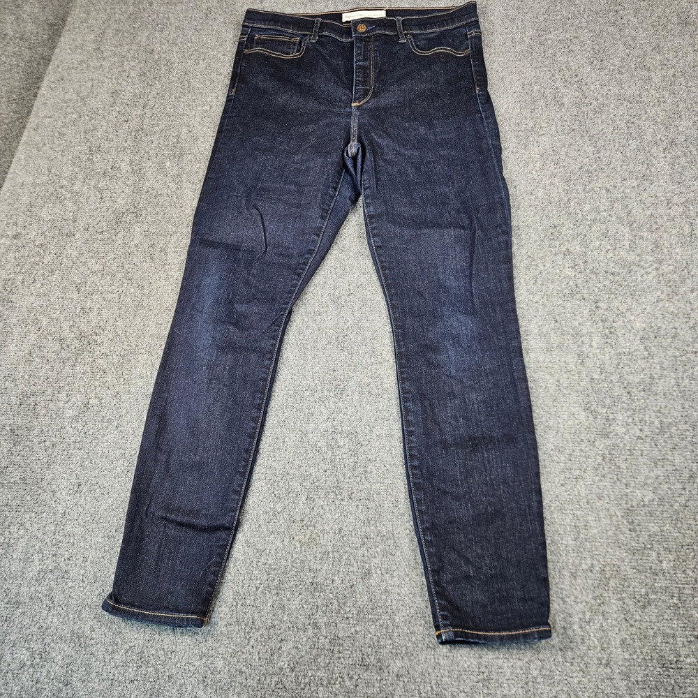 Gap 1969 True Skinny High Rise Jeans Dark Wash Indigo Blue Denim Womens 31R